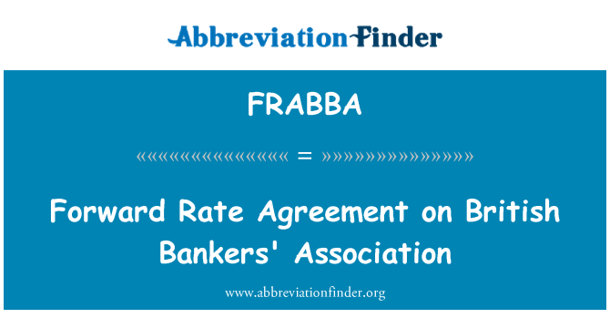 FRABBA: Naprijed stopa sporazum o British Bankers Association