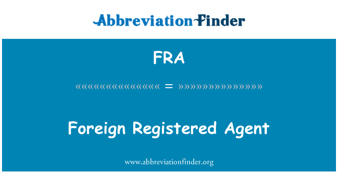 FRA: Agents registrats a estrangers