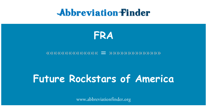 FRA: Fremtidige Rockstars av Amerika