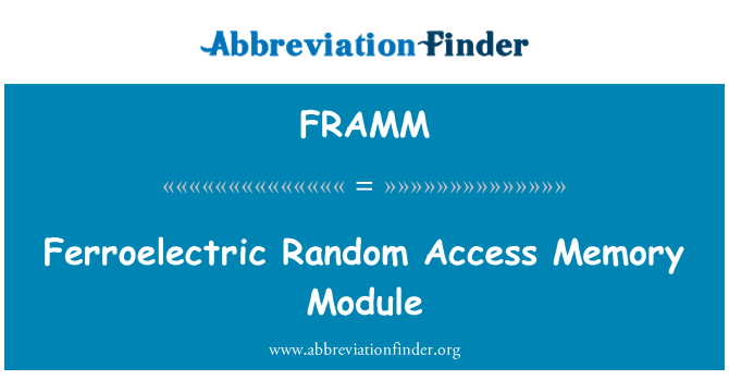 FRAMM: 铁电随机存取内存模块