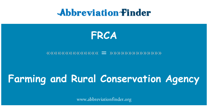 FRCA: Агенция по опазване на земеделието и селските райони