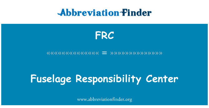 FRC: Sant responsablite fuselage