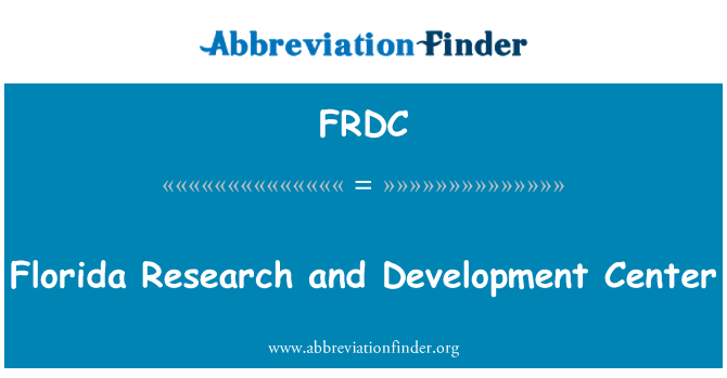 FRDC: Pusat Pembangunan dan penyelidikan Florida