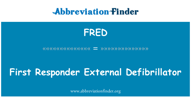 FRED: Premye efibrilatè eksteryè Intervenants