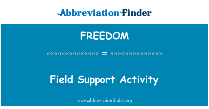 FREEDOM: Aktivity oblasti podpory