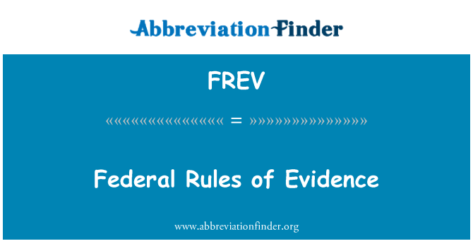 FREV: Federala regler av bevis