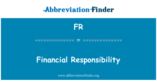 FR: Responsabilitat financera
