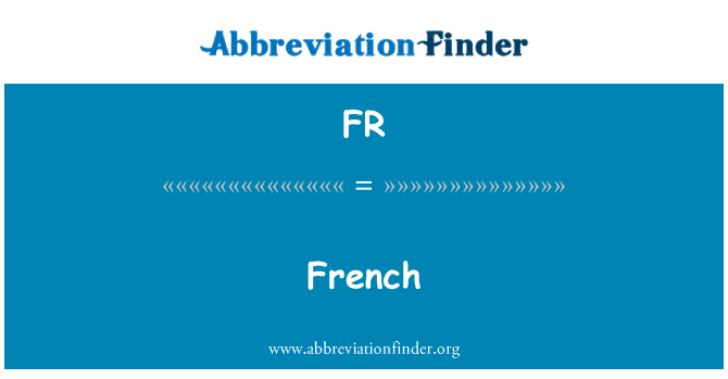 FR: 法语