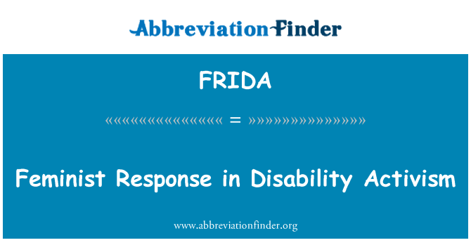FRIDA: Feministycznych odpowiedzi w niepełnosprawności aktywizm