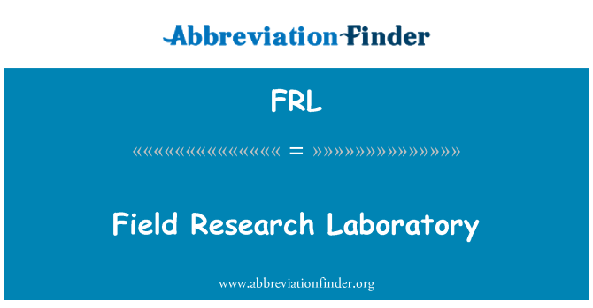 FRL: Veld Research Laboratory