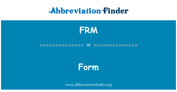 FRM: Formular