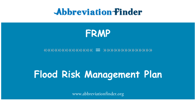 FRMP: Plan de manejo de riesgo de inundación