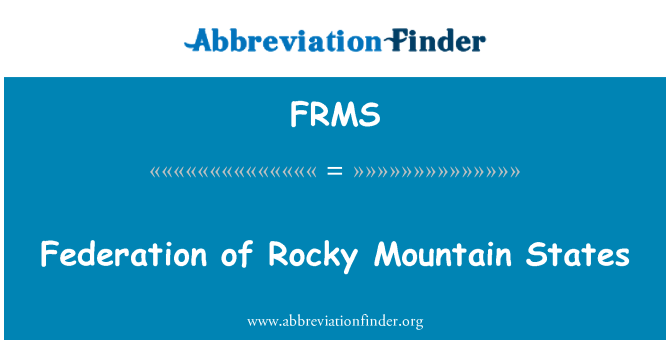 FRMS: Federasyon de Rocky mòn Etazini