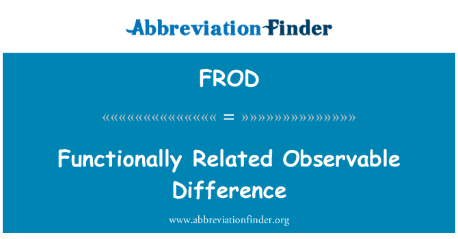 FROD: 기능적으로 관련 된 현저한 차이