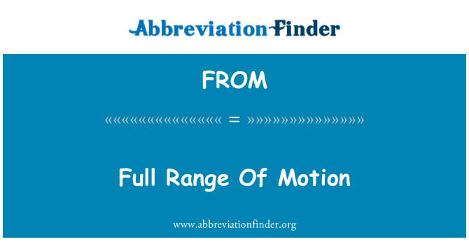 FROM: Fuld Range Of Motion