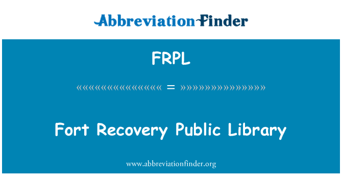FRPL: 포트 복구 공공 도서관