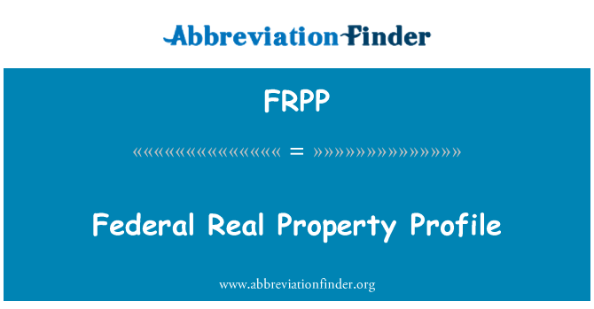 FRPP: Профил на Федерална недвижимо имущество