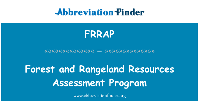 FRRAP: Las i pastwiska zasobów oceny programu