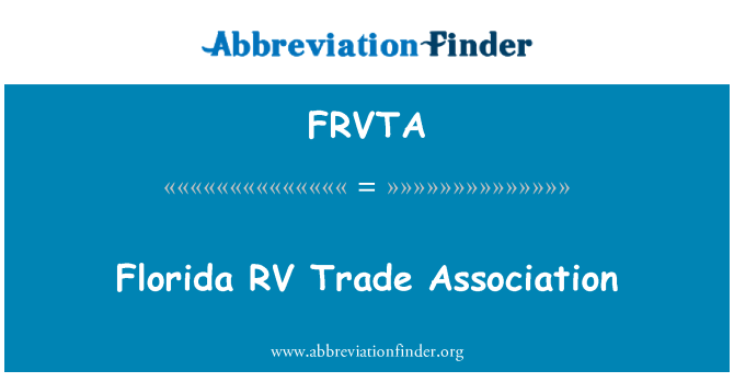 FRVTA: Florida RV Trade Association