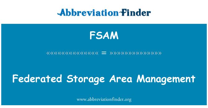 FSAM: Federated Storage Area Management