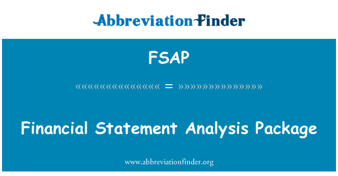 FSAP: Financial Statement Analysis Package