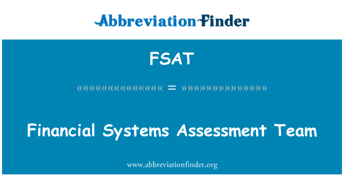 FSAT: Sistèm finansye evalyasyon ekip