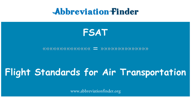 FSAT: טיסה תקנים עבור בתעופה אווירית