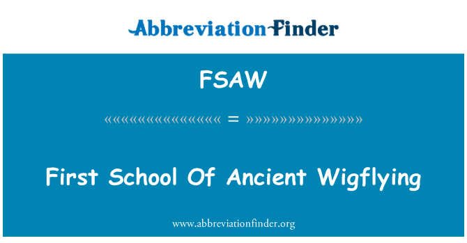 FSAW: İlk eski okul Wigflying