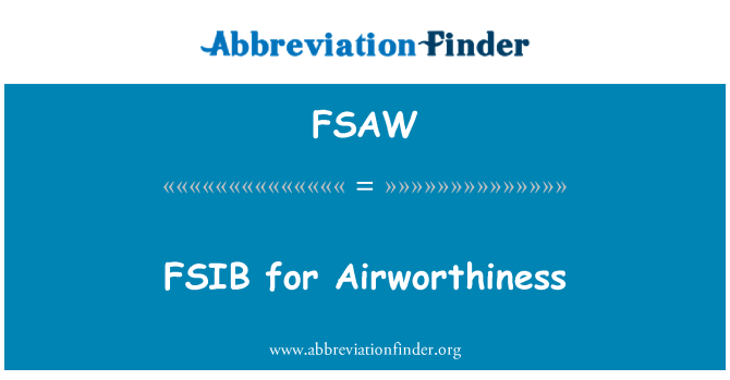 FSAW: FSIB għal Airworthiness