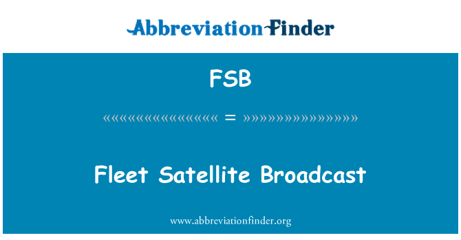 FSB: Flota satelitski prijenos