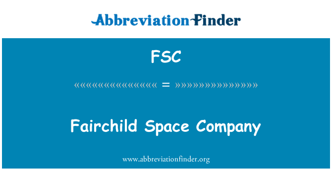 FSC: フェアチャイルドの宇宙企業