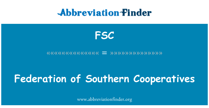 FSC: 南の協同組合連合会