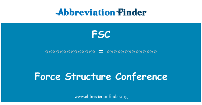 FSC: Kracht structuur conferentie