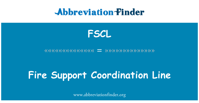 FSCL: Línea de coordinación de apoyo de fuego