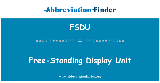 FSDU: Free-Standing weergave-eenheid