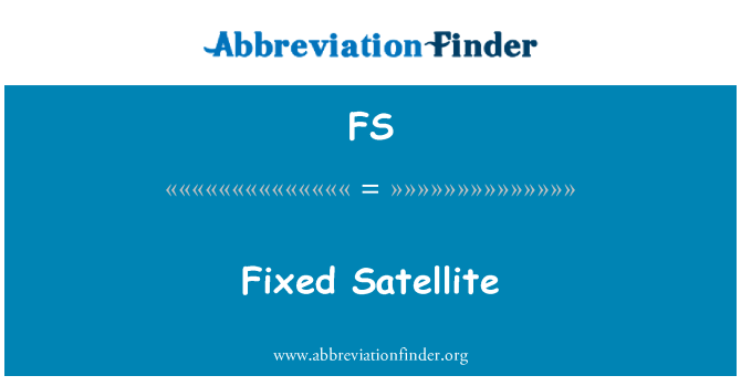 FS: Fixe par Satellite