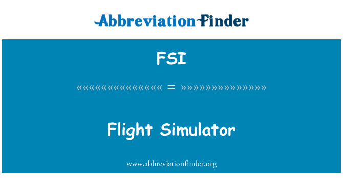 FSI: Simulador de voo