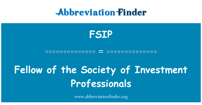 FSIP: L-individwu tas-soċjetà ta ' l-investiment professjonisti