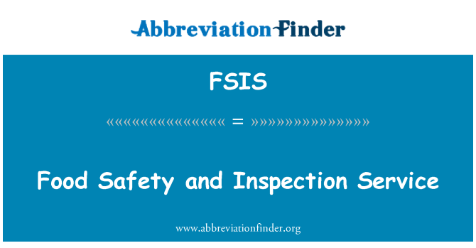 FSIS: Food Safety and Inspection Service