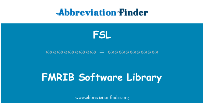 FSL: FMRIB ซอฟต์แวร์ไลบรารี