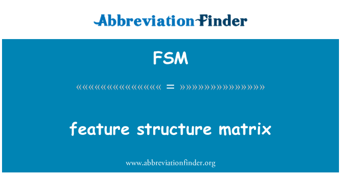 FSM: funkce konstrukce matice