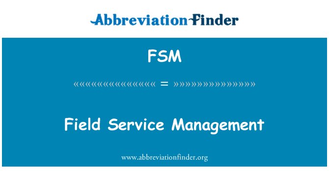 FSM: Veld servicemanagement