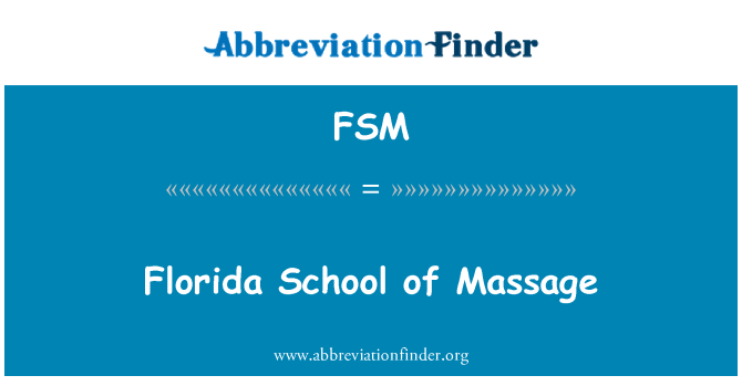 FSM: โรงเรียนนวดฟลอริด้า