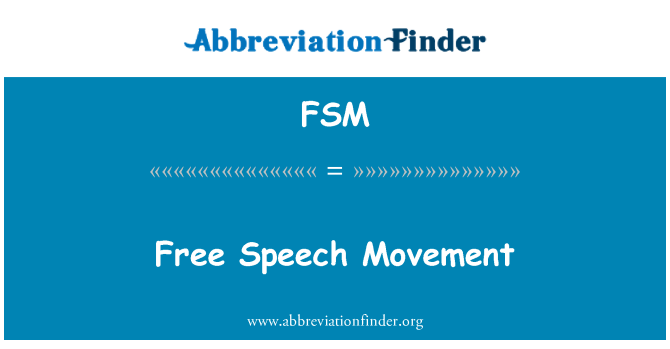 FSM: Libera exprimare libera