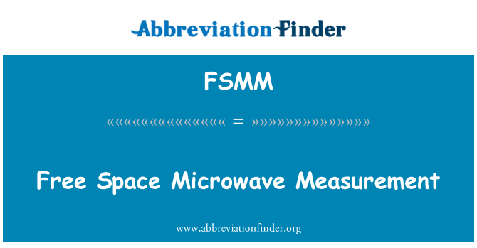 FSMM: Mesura de microones d'espai lliure