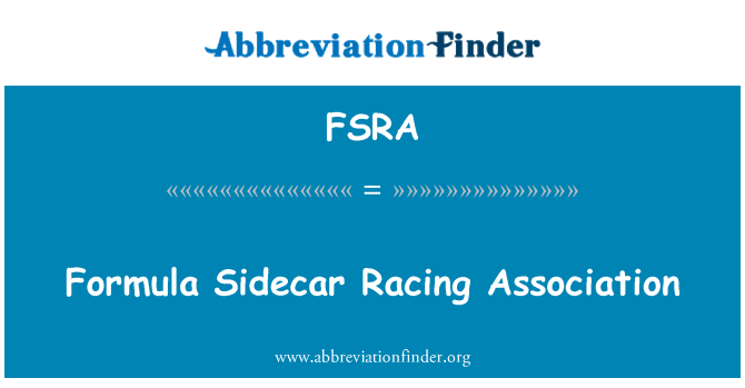 FSRA: Vzorec vozíkem Racing Association