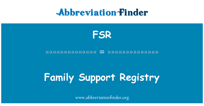 Family shop support registry