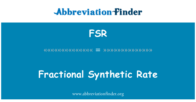 FSR: Fracionária taxa sintética