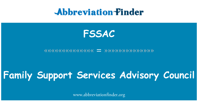 FSSAC: Podpory rodiny služby Advisory Council