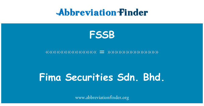 FSSB: FIMA Securities Sdn. Bhd.